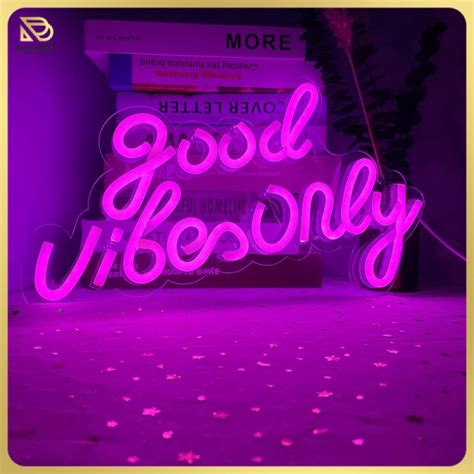 Ins New Led Neon Light Good Vibes Only Wall Hanging Decoration