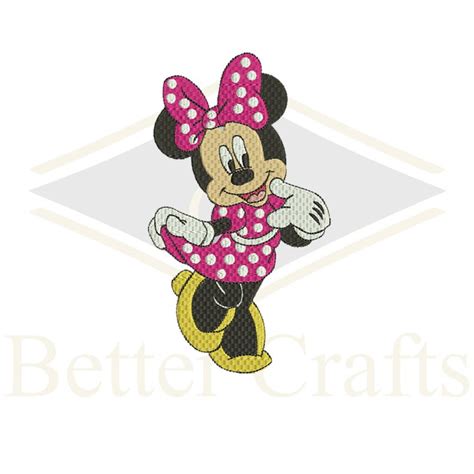 Minnie Mouse Machine Embroidery Designs Instant Download Etsy