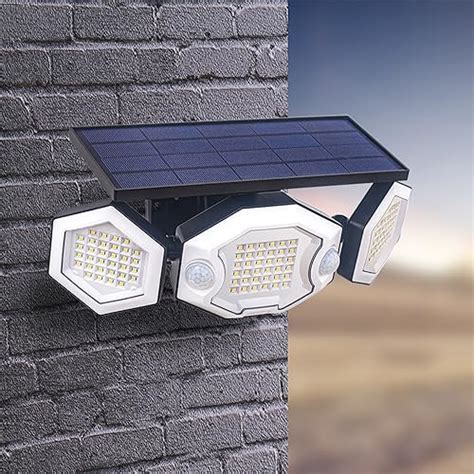 Alldio Head Solar Floodlight Lm Security Light With Motion