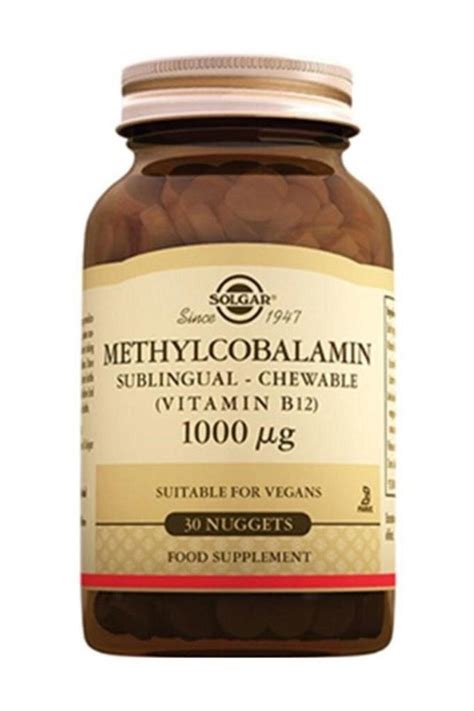 Solgar Methylcobalamin (B12) 1000 mcg 30 Dilaltı Tableti Fiyatı ...