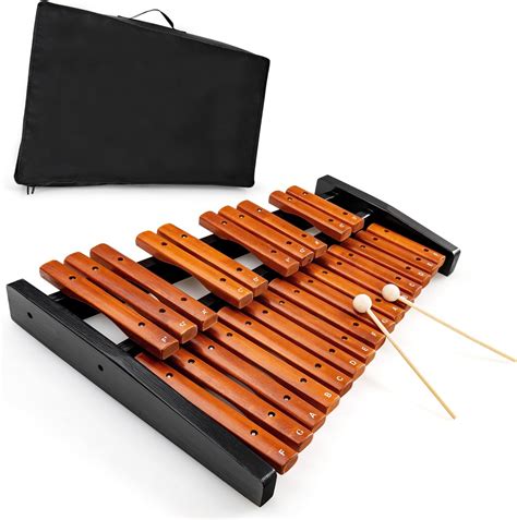 Costzon Portable 25 Note Xylophone Wood Xylophone Kit With 2 Mallets And Convenient