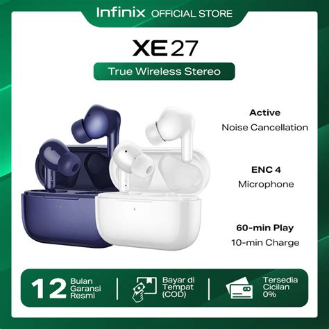 Jual Infinix Tws Xe Active Noise Cancellation True Wireless Stereo