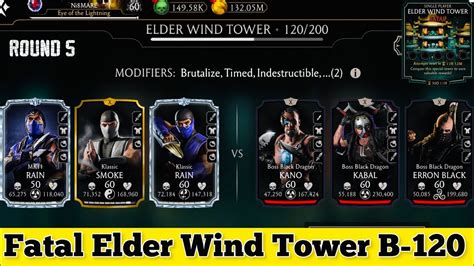 Elder Wind Tower Bosses Battle Fight Reward Mk Mobile Rain Vs