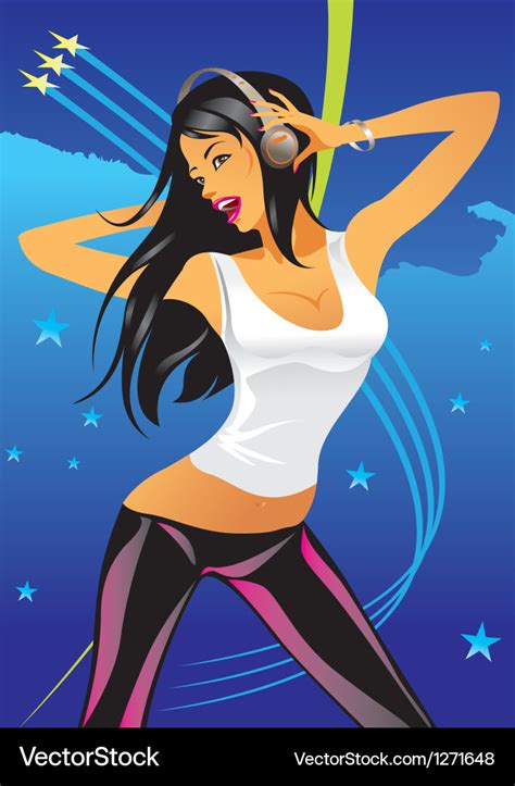 Sexy Dancing Girl Royalty Free Vector Image Vectorstock