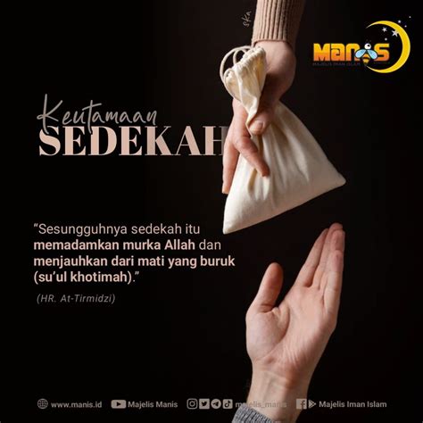 sedekah sebagai bukti keimanan  muslim manis
