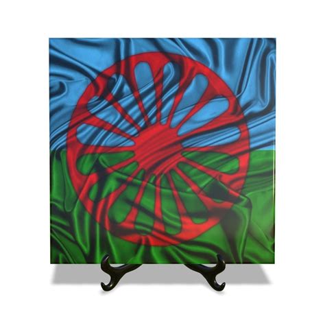 Quadro Azulejo Bandeira Cigana Tamanho X Cm Suporte Elo