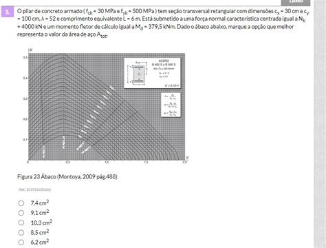 O Pilar De Concreto Armado Fck Mpa E Fyk Mpa Tem Se O
