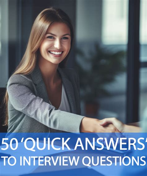 50 Quick Answers To Interview Questions Get Hired Today