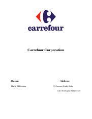 Individual Final Project Docx Carrefour Corporation Owner Majid