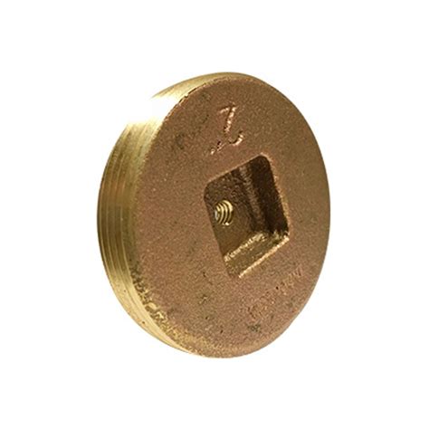 Buy 3 1 2 Raised Square Head Cleanout Plug Southern Code Cast Brass Pipe Fitting