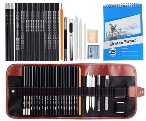 Afflatus Drawing Pencils Pencil Kit Artist Kit Charcoal Pencil Set