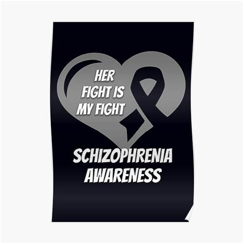 Schizophrenia Ribbon Posters Redbubble