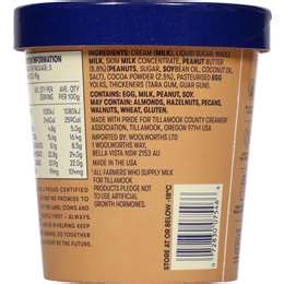 Tillamook Chocolate Peanut Butter Ice Cream Ml Woolworths