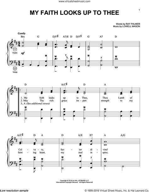 My Faith Looks Up To Thee Sheet Music For Accordion Pdf