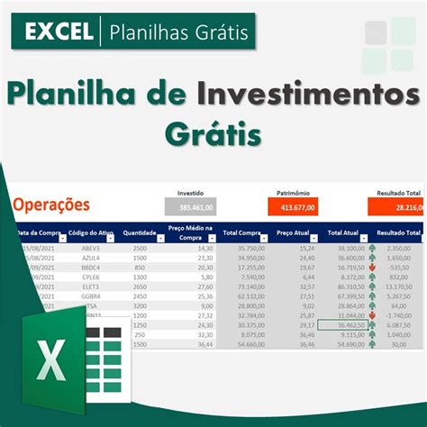 Planilha de Investimentos Grátis Smart Planilhas