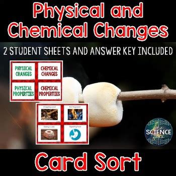 Physical And Chemical Changes And Properties Card Sort By The Science Duo