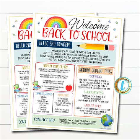 Editable School Newsletter Back To School Letter Welcome Etsy Uk