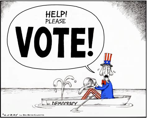 Political cartoon U.S. Uncle Sam democracy please vote midterm elections | The Week