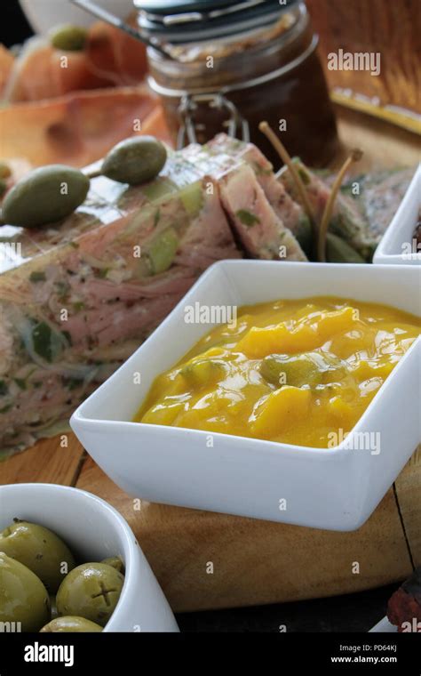 pork pate terrine appetizer Stock Photo - Alamy