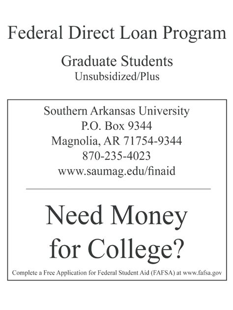 Fillable Online Web Saumag Printable Graduate Direct Plus Loan