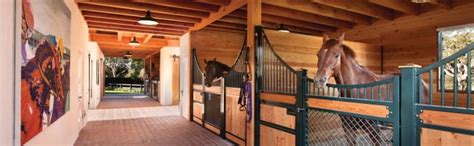 Fully Welded Steel Horse Stables Bamboo Pine Infill Galvanized