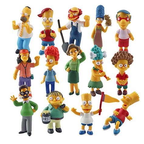 Os Simpsons Bonecos Miniaturas Action Figures Bart Homer Marge Lisa