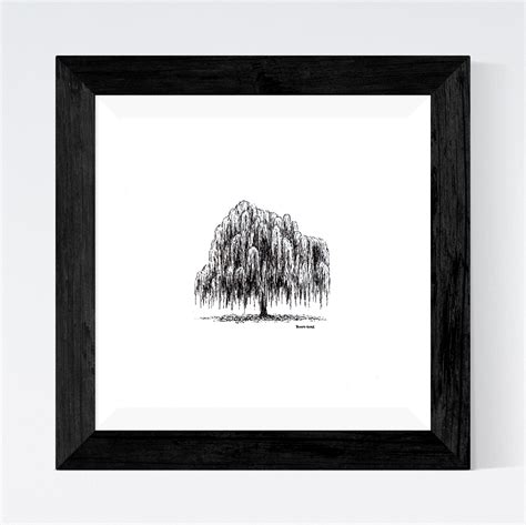 Willow Tree Art Print Pen And Ink Tree Illustration Nature Decor Etsy