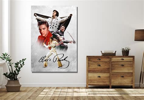 Elvis Presley Canvas Posterelvis Presley Print Wall Art Etsy