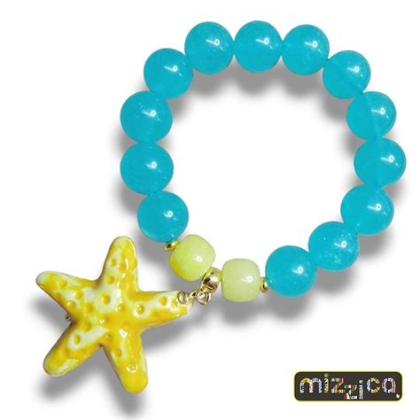 Bracciale Quarzi E Stella Marina In Ceramica Mizzica