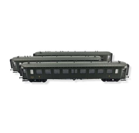 REE VB382 SET De 3 Voitures OCEM RA B4D 2 X B9 Toit Vert SNCF Ep III B