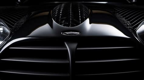 Premium Ai Image A Closeup Of The Black Sports Cars Front Grille