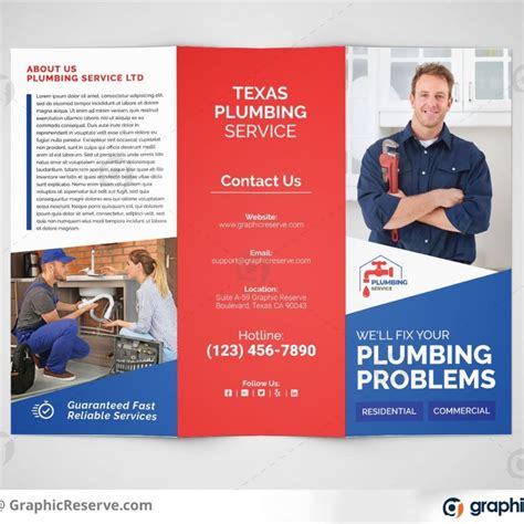 The Plumber Tri Fold Brochure Template Was Designed For Exclusively