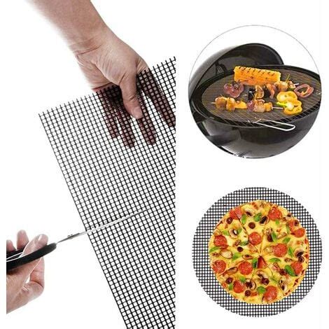 40 X 33 Cm Ensemble De 3 Tapis De Grillage Pour Barbecue En Maille