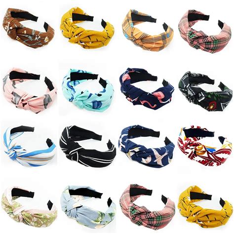 Haimeikang Women Knotted Hair Bands For Girls Printing Cute Hairband