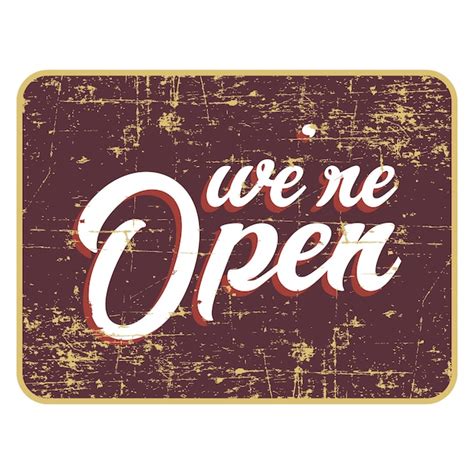 Open vintage signage | Vetor Premium