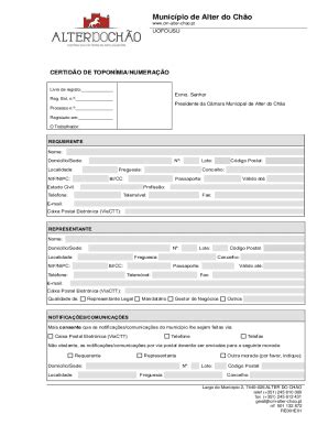 Fillable Online Municpio De Alter Do Cho Fax Email Print PdfFiller