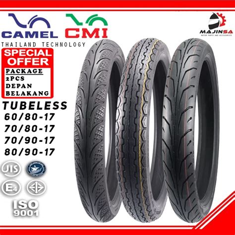 TAYAR CMI TAYAR MOTOR TUBELESS CAMEL CMI 70 90 17 80 90 17 REALSTONE