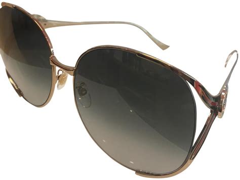 Gucci Goldgrey Gradient Lens 001 Womens Gg 0225s Fashion Round