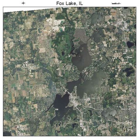 Aerial Photography Map of Fox Lake, IL Illinois