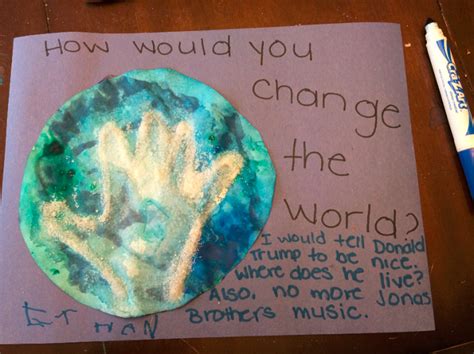 How Would You Change The World A Watercolor Project For Kids World