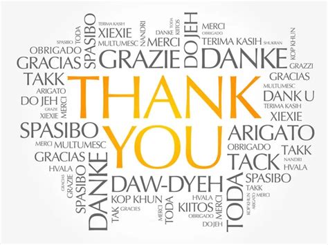 Thank You Word Cloud Different Languages Concept Background Stock