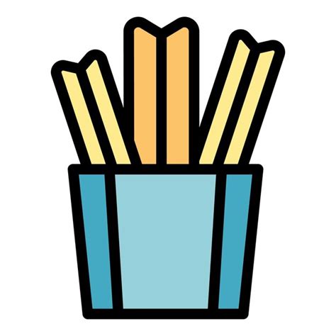 Icono de churro crujiente vector de contorno comida española postre de