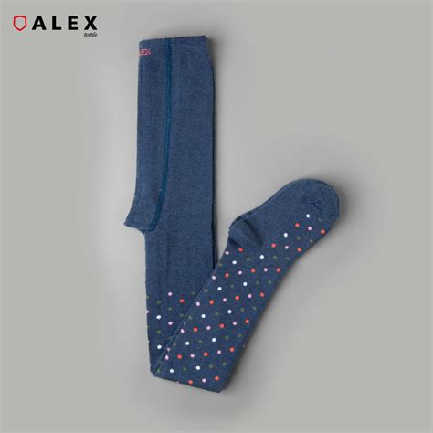Колготки ALEX TEXTILE синие мелкий горошек, 100 den и выше, 1 шт ...