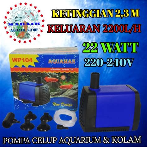 Jual Aquaman Wp Mesin Pompa Air Celup Akuarium Dan Kolam Ikan Power