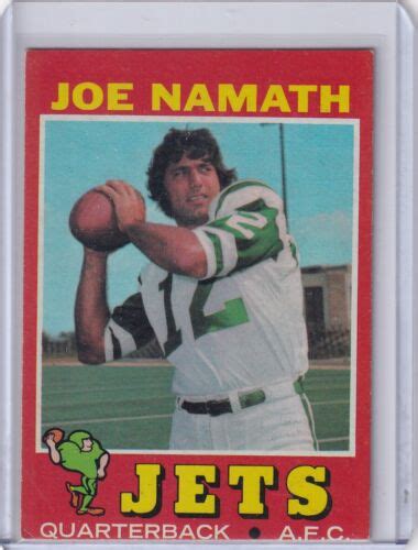 Topps Football Joe Namath New York Jets Ebay