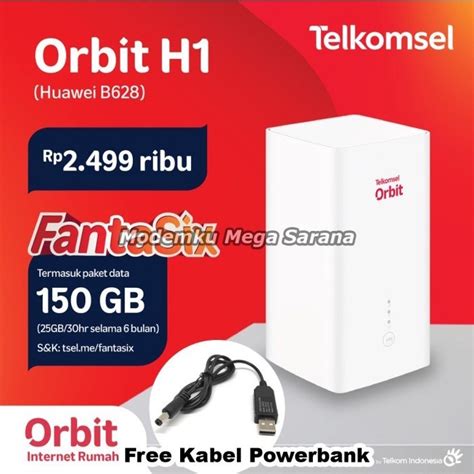 Jual Telkomsel Orbit Max H1 Huawei B628 Modem Router Wifi 4G LTE CAT12