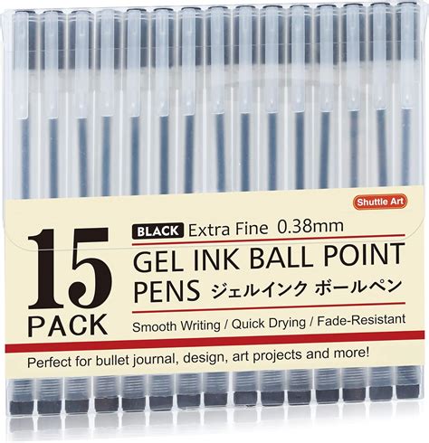 Gel Ink Ballpoint Pens Shuttle Art Pack Black Mm Extra Fine