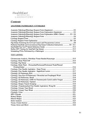 Fillable Online Anatomic Pathology Cytology HealthEast Care System