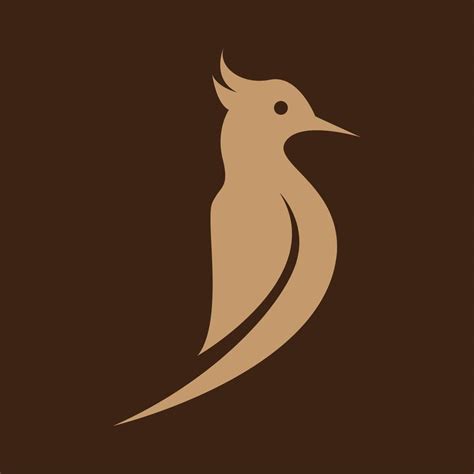 pájaro aislado pájaro carpintero diseño de logotipo vector gráfico