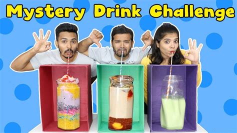 Mystery Drink Challenge Guess The Weird Drink Challenge Hungry